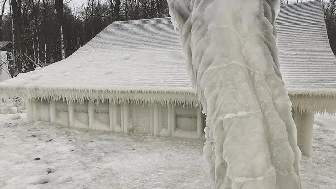 Man Spotted a Frozen House